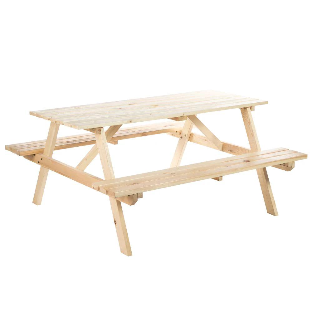 Outsunny Outsunny 4-Seater Wooden Picnic Set-Fir Wood - Uncategorized Garden Set