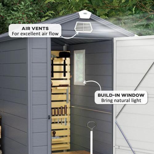 Outsunny Garden Shed Storage with Foundation Kit and Vents by Outsunny