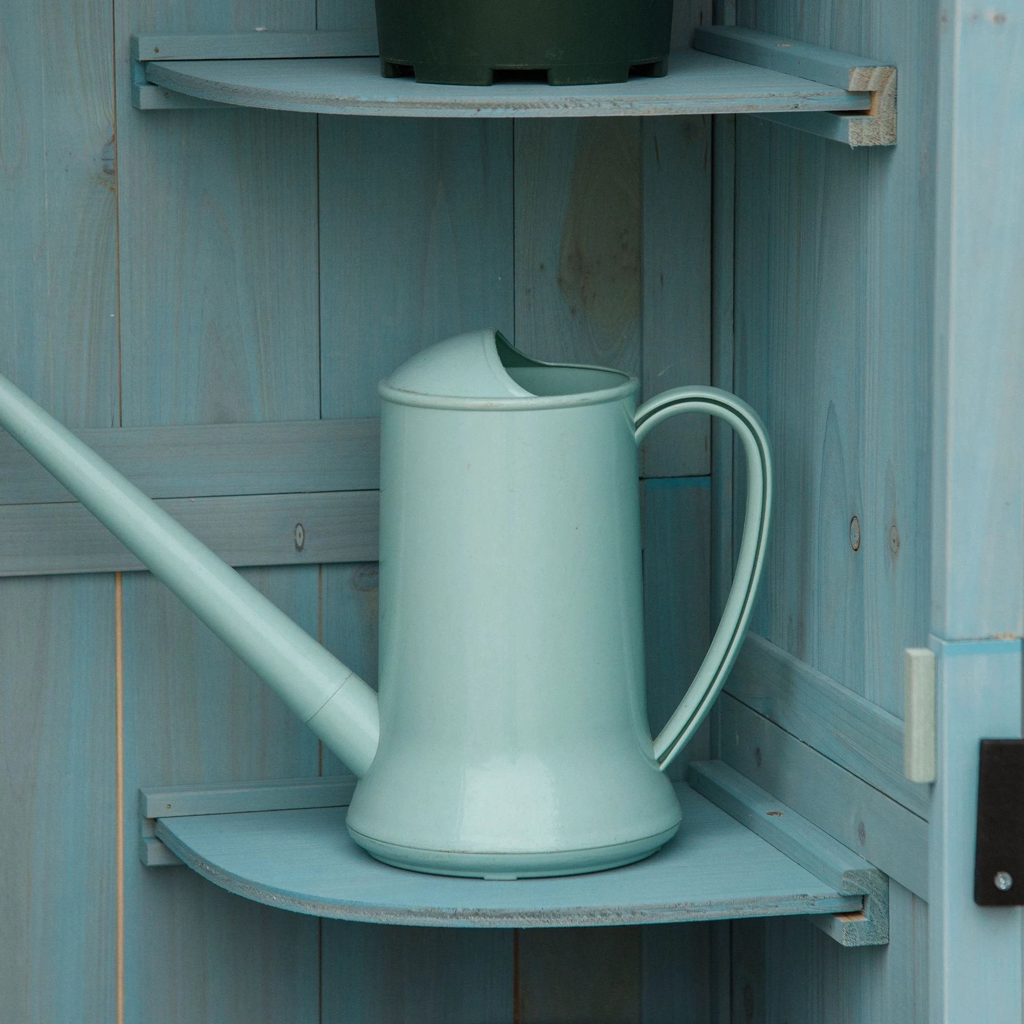 Outsunny Garden Shed Vertical Utility 3 Shelves Wood Tool Storage Unit Cabinet - Uncategorized Garden Shed