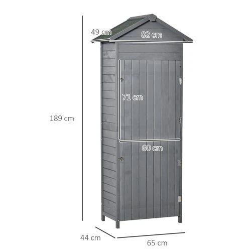 Garden Shed Wooden Timber Garden Storage Shed Tilted-felt Roof & Lockable Doors by Outsunny