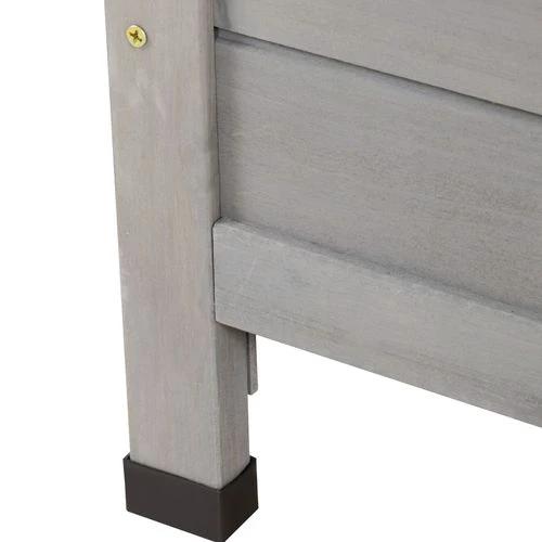 Garden Shed Wooden 2 Door Unit Solid Fir Wood 87x46.5x96.5cm, Grey by Outsunny