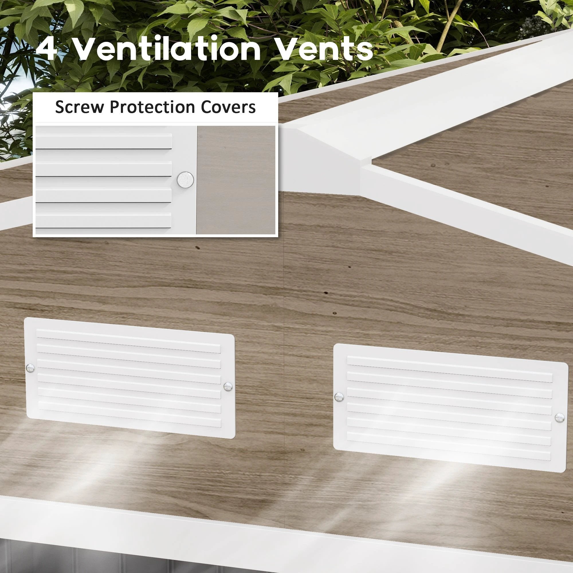 Outsunny Garden Shed Storage Unit withLocking Door Floor Foundation Vent Brown - Garden Shed from Outsunny