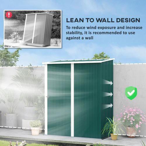 Outsunny Outsunny Outdoor Storage Shed Steel Garden Shed w/ Lockable Door for Garden - Garden Shed
