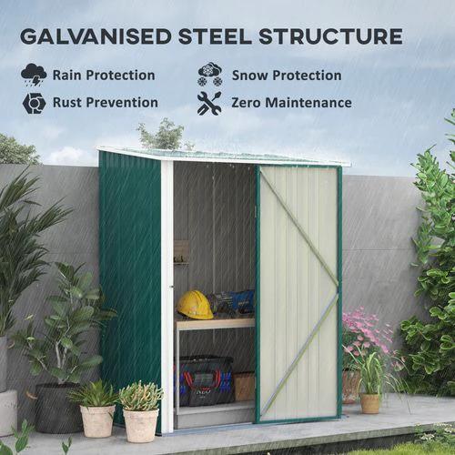 Outsunny Outsunny Outdoor Storage Shed Steel Garden Shed w/ Lockable Door for Garden - Garden Shed