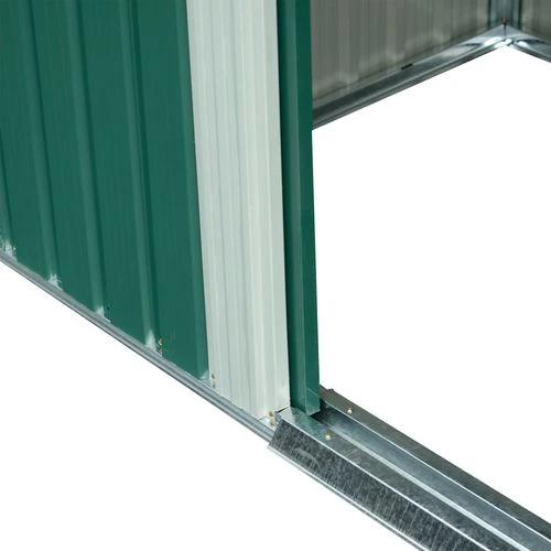 Pent Roofed Metal Garden Shed Foundation and Vent 260x194x200cm Green by Outsunny