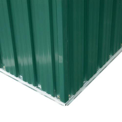 Pent Roofed Metal Garden Shed Foundation and Vent 260x194x200cm Green by Outsunny