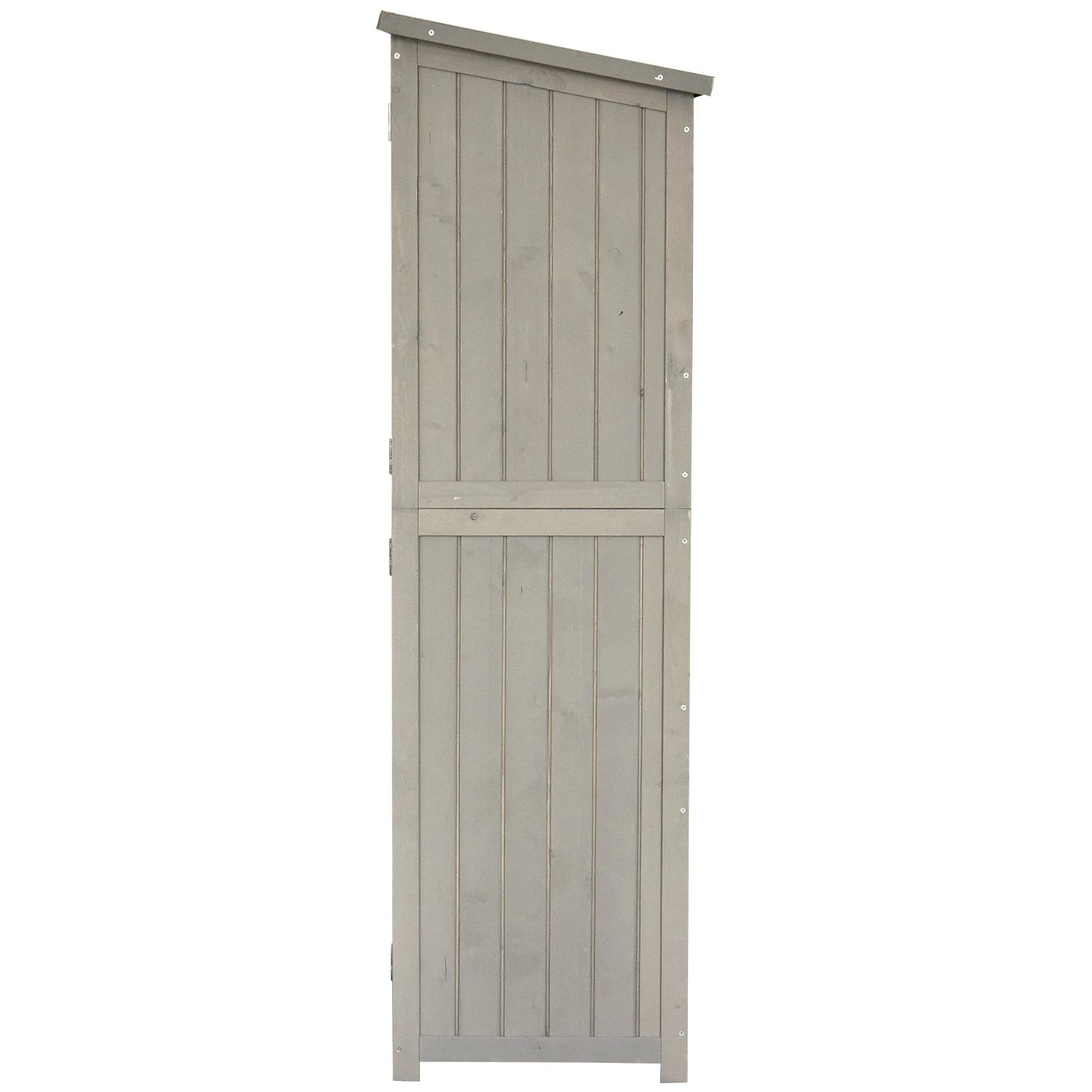Garden Shed W/Double Door, Pine Wood, 127.5Lx50Wx164H cm by Outsunny