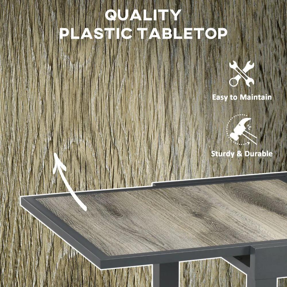 Outsunny Extendable Outdoor Dining Table, Aluminium Rectangular Patio Table by Outsunny