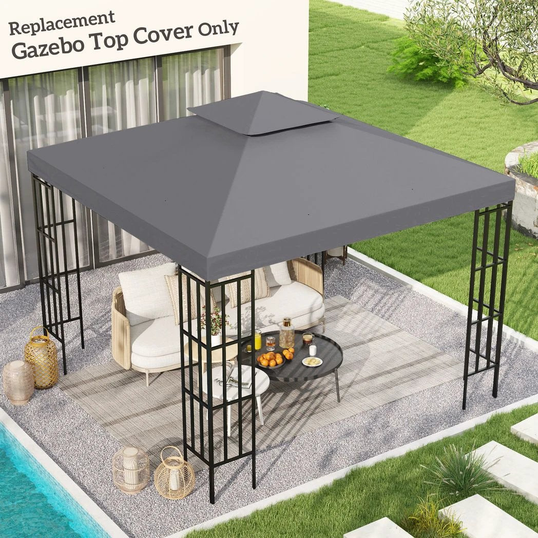 3 x 3(m) Gazebo Canopy Roof Top Replacement Cover Spare Part by Outsunny