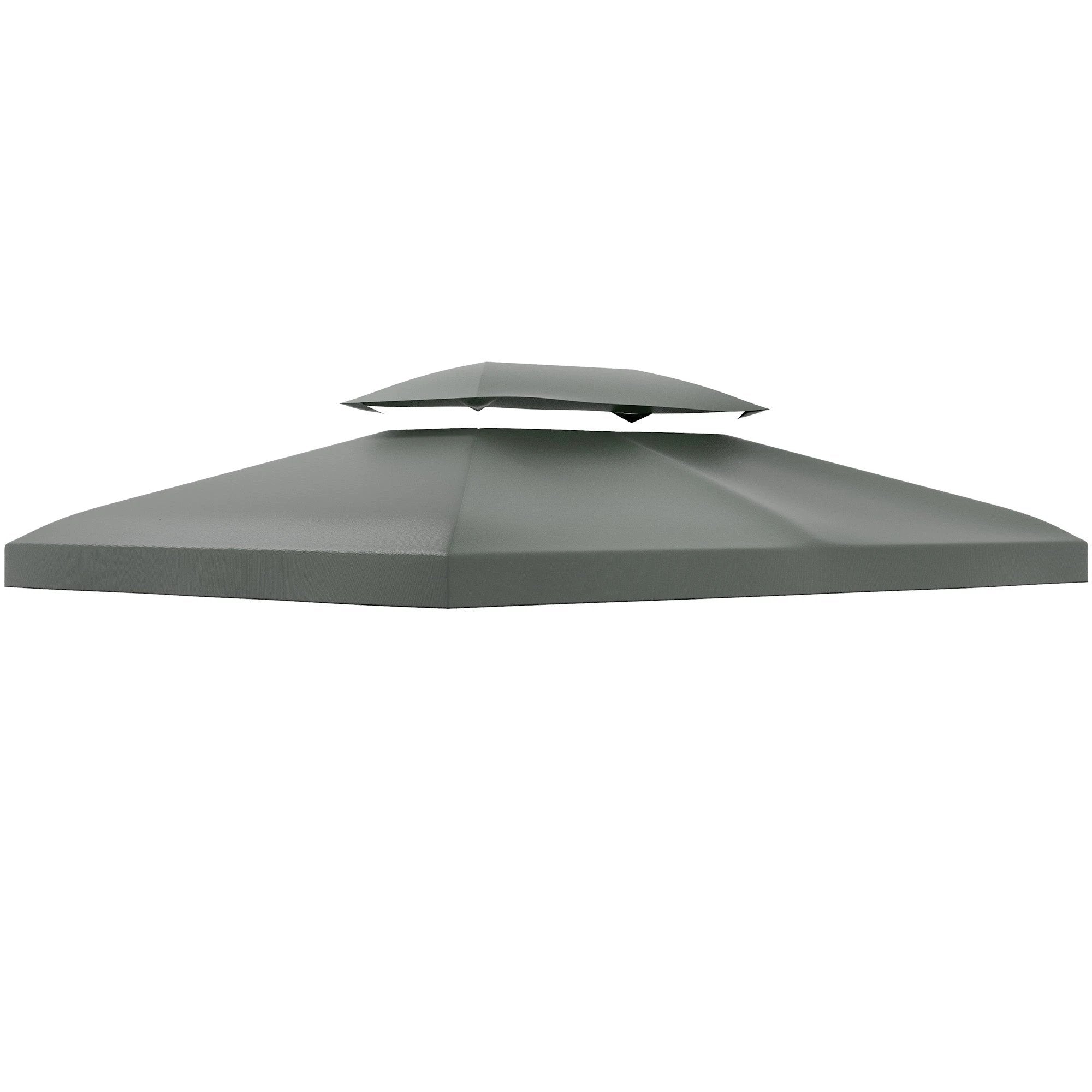 Outsunny 3x4m Gazebo Replacement Roof Canopy 2 Tier Top UV Cover Sun Awning Shelters - Gazebos