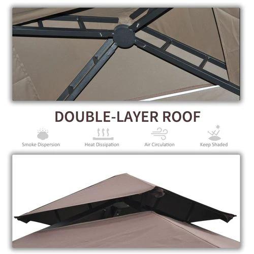 Outsunny 2.5x1.5m BBQ Tent Canopy Patio Outdoor Awning Gazebo Party Sun Shelter - Gazebos