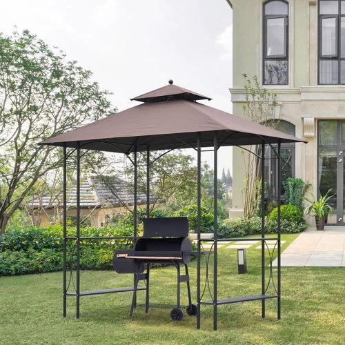 Outsunny 2.5x1.5m BBQ Tent Canopy Patio Outdoor Awning Gazebo Party Sun Shelter - Gazebos