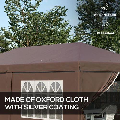 3 x 6m Pop Up Gazebo Height Adjustable Party Tent w/ Storage Bag Black by Outsunny