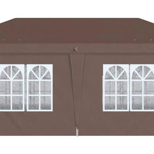 3 x 6m Pop Up Gazebo Height Adjustable Party Tent w/ Storage Bag Black by Outsunny