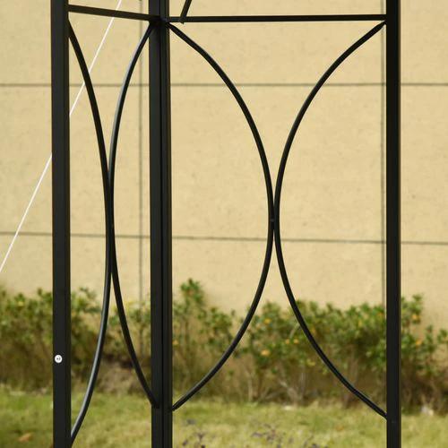 3x3m Garden Metal Gazebo Marquee Patio Wedding Party Dark Grey by Outsunny