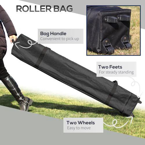 3x3M Pop Up Gazebo, Carry Bag 4 Leg Weight Bags White by Outsunny