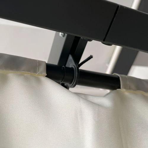 4 x 3m Aluminum Pergola Gazebo Retractable Roof CanopyCream White by Outsunny