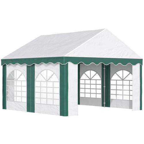 Outsunny 4 x 4m Marquee Gazebo, Party Tent with Double Doors for Wedding and Events - Gazebos