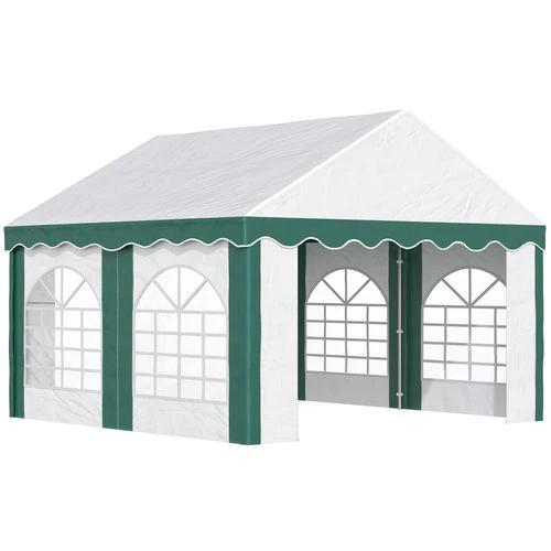 Outsunny 4 x 4m Marquee Gazebo, Party Tent with Double Doors for Wedding and Events - Gazebos