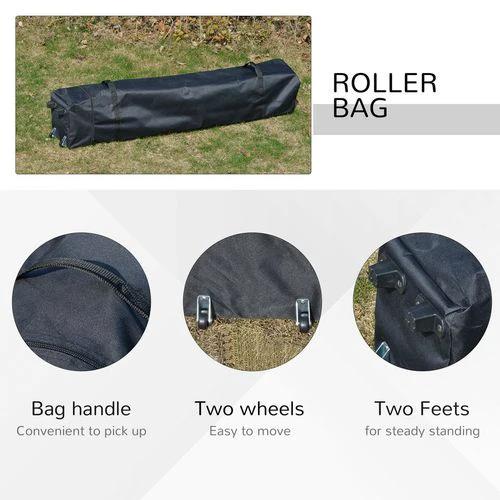 4 x 4m Outdoor Pop-Up Canopy Tent Gazebo Adjustable Legs Bag Coffee by Outsunny