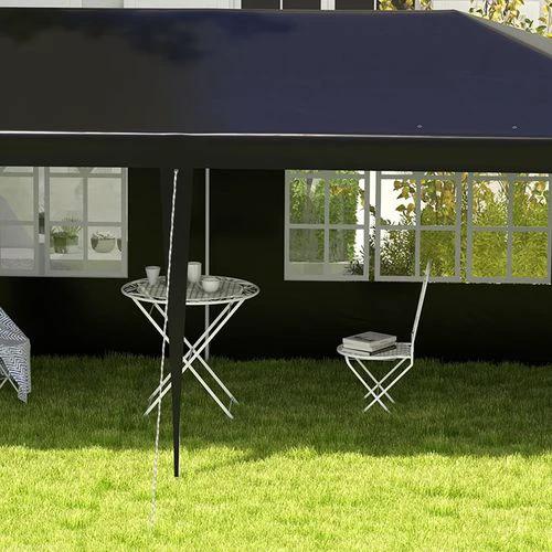 Outsunny 6m x 3m Garden Gazebo Marquee Canopy Party Tent Canopy Patio Black - Gazebos