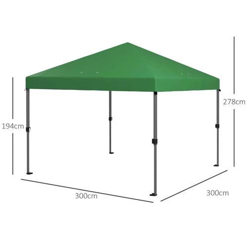 Outsunny 3 x 3(m) Pop Up Gazebo, Instant Shelter with 1-Button Push, Green by Outsunny