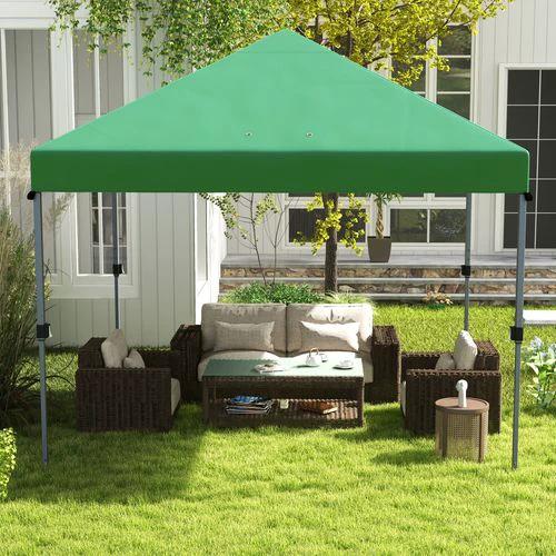 Outsunny Outsunny 3 x 3(m) Pop Up Gazebo, Instant Shelter with 1-Button Push, Green - Gazebos