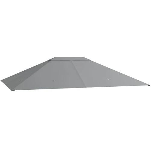 Outsunny Outsunny 3 x 4m Gazebo Canopy Replacement Gazebo Roof Cover, Light Grey - Gazebos