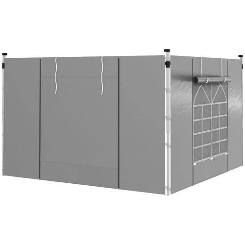 Outsunny 3x3(m) or 3x6m Pop Up Gazebo Side Panels Replacement, 2 Pack, Grey by Outsunny
