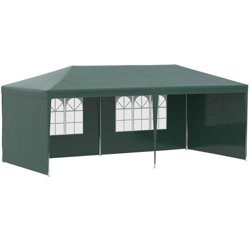 Outsunny 6m x 3m Garden Gazebo Marquee Canopy Party Tent Canopy Patio Green by Outsunny