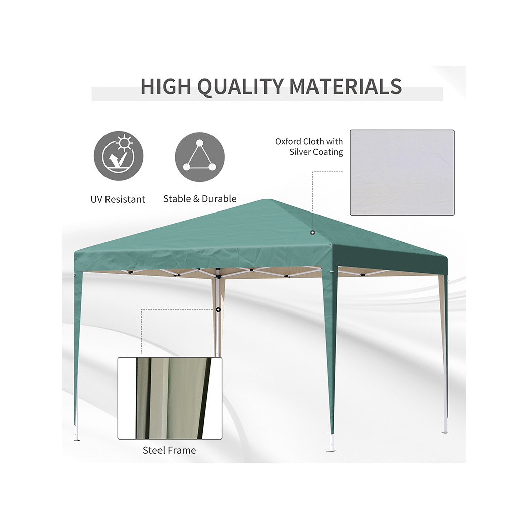 3x3m Garden Pop Up Gazebo Marquee Party Tent Wedding Canopy UV Protection by Outsunny