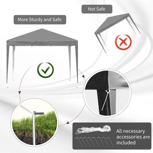 Outsunny 3 x 3 m Garden Pop Up Gazebo Marquee Party Tent Wedding Canopy by Outsunny