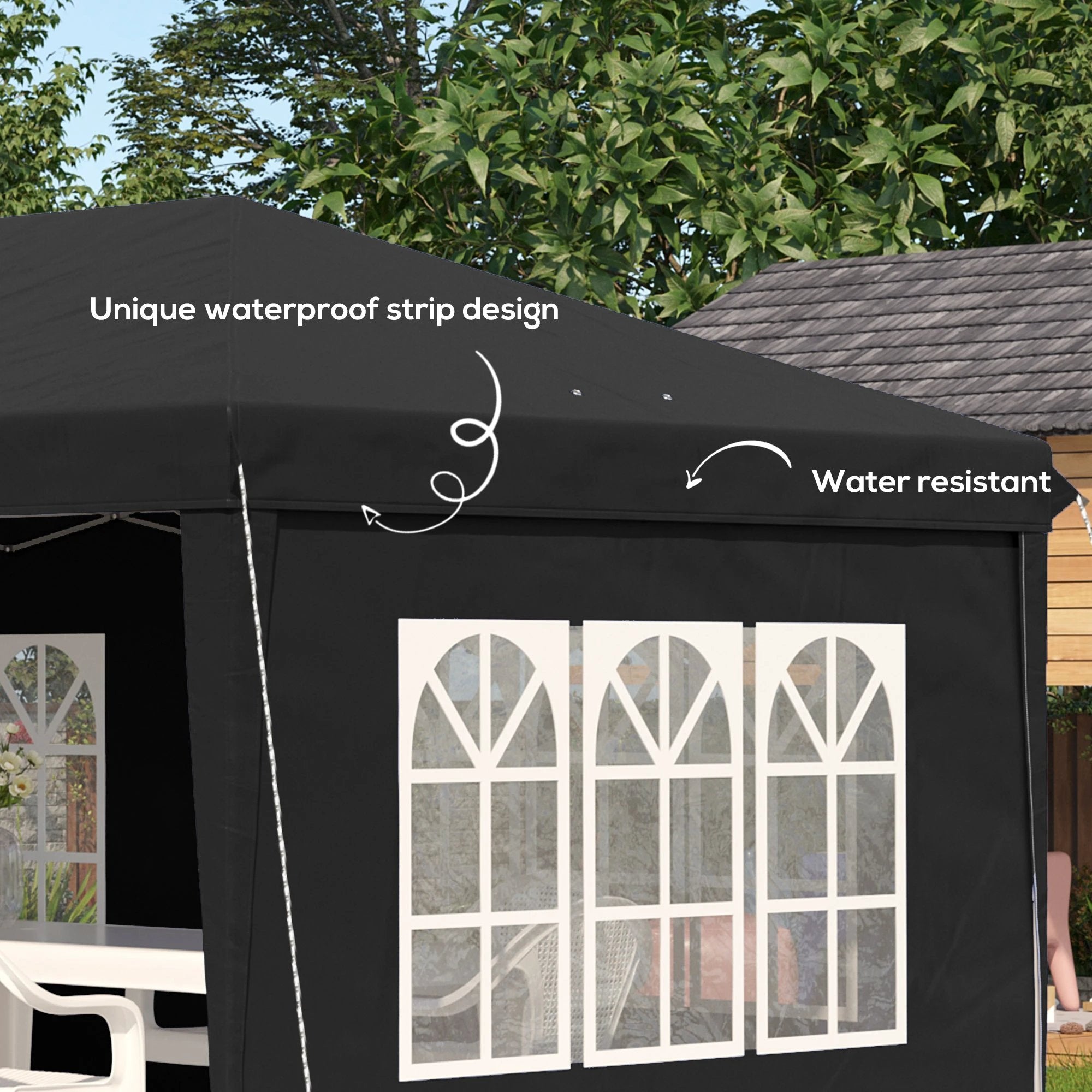 Outsunny Outsunny 3 x 6m Heavy Duty Gazebo Marquee Party Tent with Storage Bag Grey - Gazebos