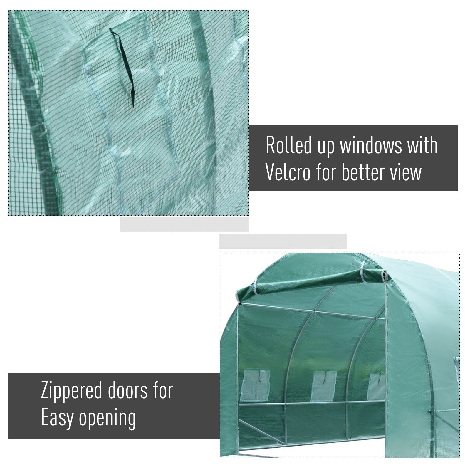Outsunny Walk-in Greenhouse Tunnel Round Gardening - Uncategorized Greenhouse