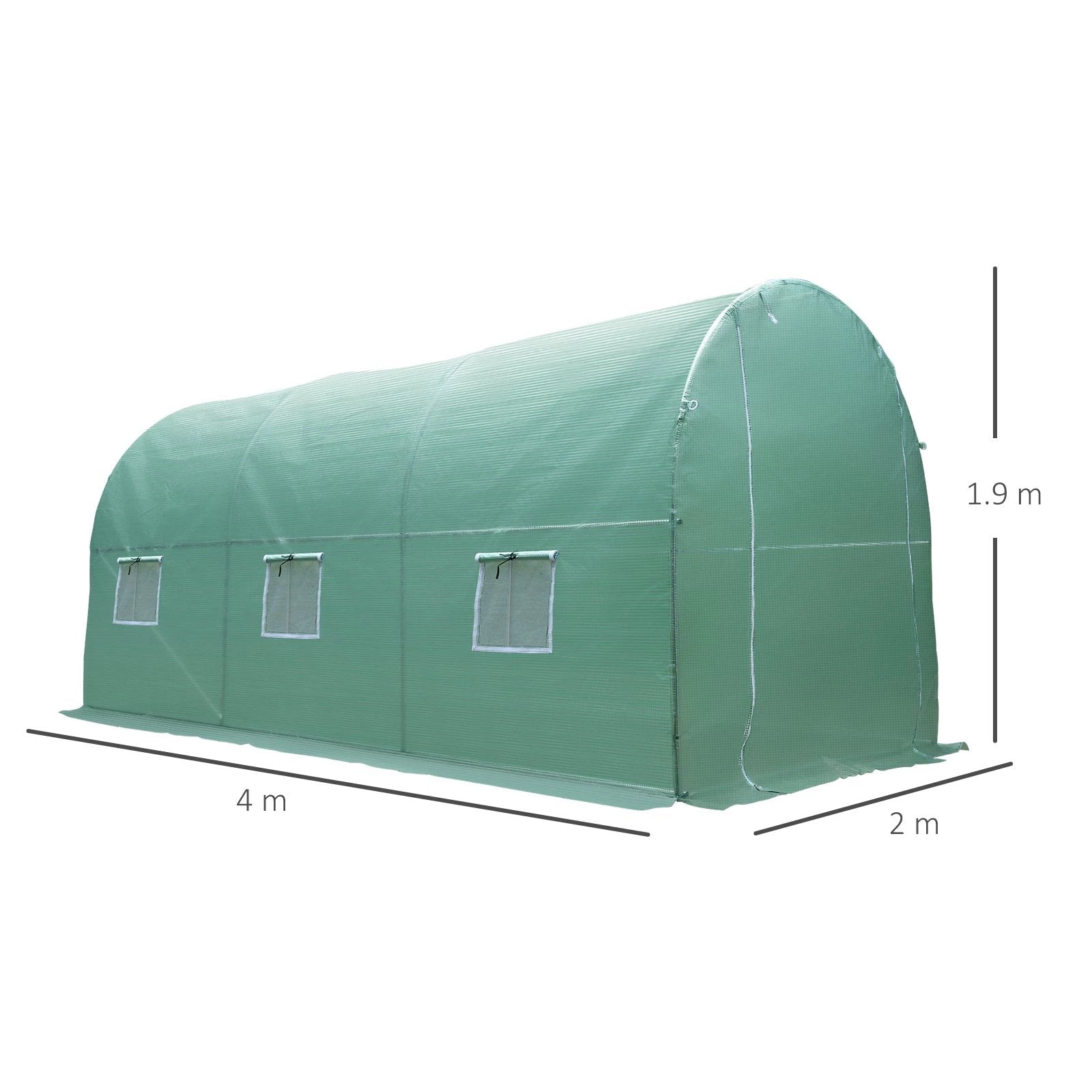 Outsunny Walk-in Greenhouse Tunnel Round Gardening - Uncategorized Greenhouse