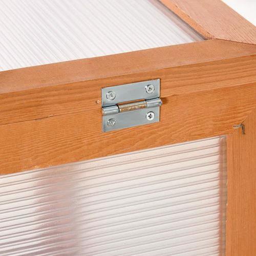 Outsunny 2 Shelves Wooden Cold Frame Grow House Greenhouse Outdoor Plant Storage - Greenhouse