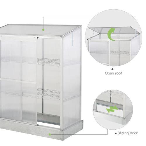3 Tier Greenhouse Garden Cold Frame Plant Flower Growth 129.5L x 58W x 140H cm by Outsunny
