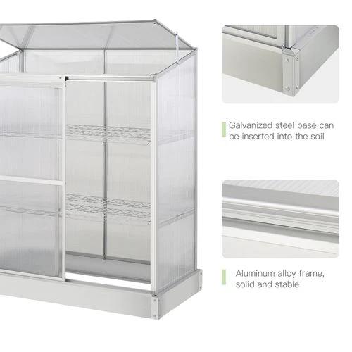 Outsunny 3 Tier Greenhouse Garden Cold Frame Plant Flower Growth 129.5L x 58W x 140H cm - Greenhouse