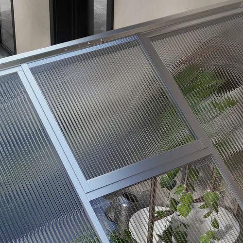 Outsunny 10x6ft Aluminium Greenhouse with/ Door Window Galvanised Base PC Panel by Outsunny