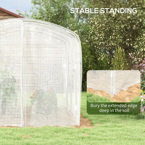 Outsunny 3 x 2 x 2m Polytunnel Greenhouse with Door, Galvanised Steel Frame by Outsunny