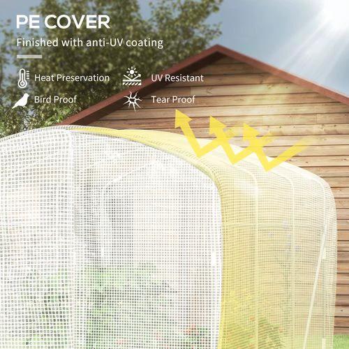 Outsunny Outsunny 3 x 2 x 2m Polytunnel Greenhouse with Door, Galvanised Steel Frame - Greenhouse