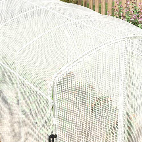 Outsunny 3 x 2 x 2m Polytunnel Greenhouse with Door, Galvanised Steel Frame by Outsunny
