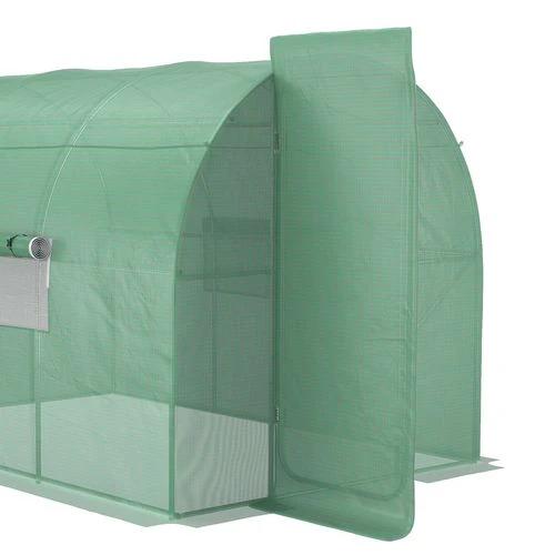 Outsunny Outsunny 3 x 2M Reinforced Walk-in Polytunnel Garden Greenhouse Steel Frame - Greenhouse