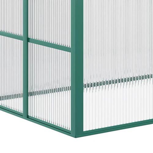 Outsunny Aluminium Cold Frame Greenhouse Planter with Openable Top 130x70x61cm by Outsunny