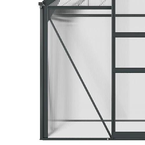 Outsunny Polycarbonate Walk-In Garden Greenhouse Aluminium Frame w/ Slide Door 6 x 6ft - Greenhouse