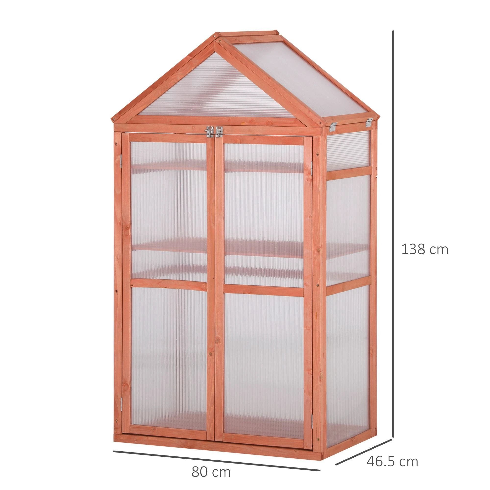 Outsunny Garden Polycarbonate Cold Frame Greenhouse Grow House Flower Vegetable Plants - Greenhouse