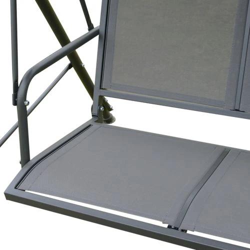 Outsunny 3 Seater Garden Swing Chair Grey Hammock Canopy Patio Outdoor Bench - Hammocks