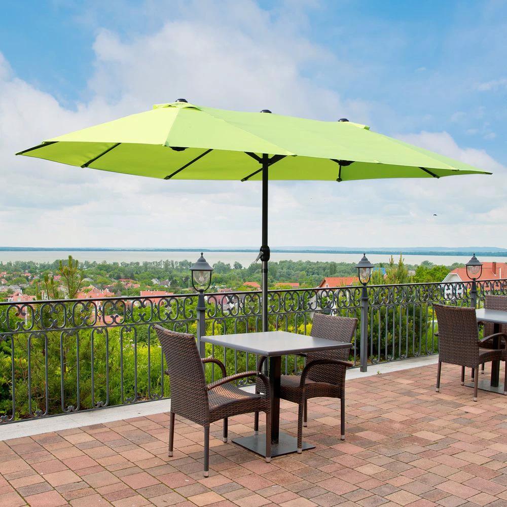 4.6m Double-Sided Patio Parasol Sun Umbrella by Outsunny