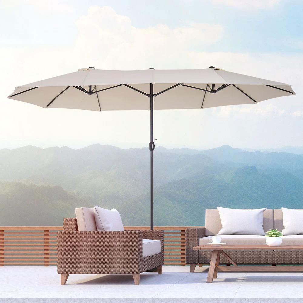 4.6m Double-Sided Patio Parasol Sun Umbrella by Outsunny