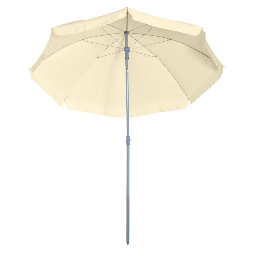 Outsunny 2.2M Tilt Beach Umbrella Parasol-Cream White - Uncategorized Parasol